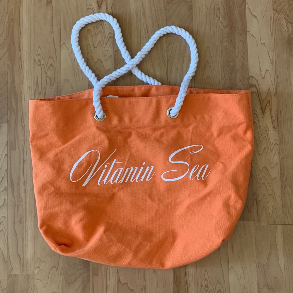 Vintage Trina Turk Beach Tote, Vitamin Sea
